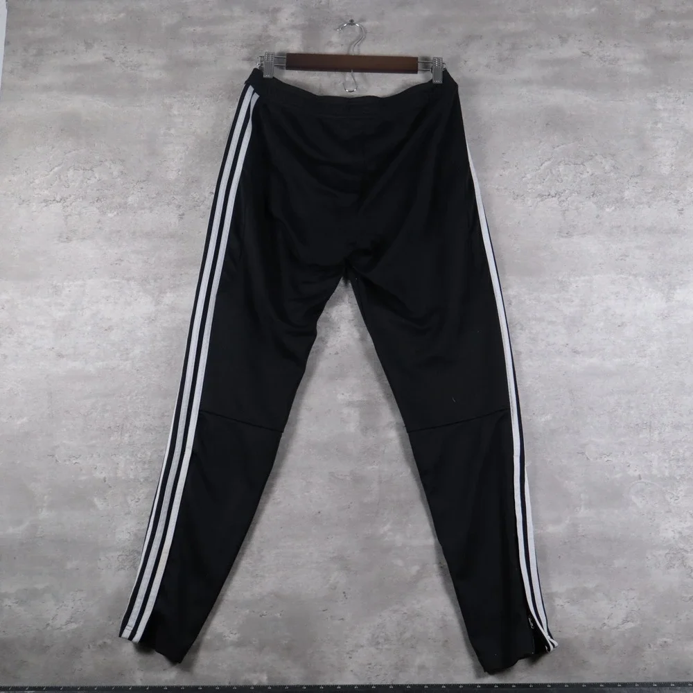 modern adidas track pants slim black white stripes mens m